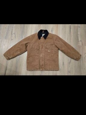 2007 Carhartt Brown Jacket with Black Collar